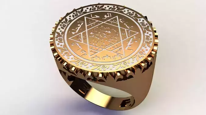seal of solomon ring  3D print model