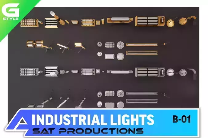 Game Ready Lights Pack Low-poly 3D model