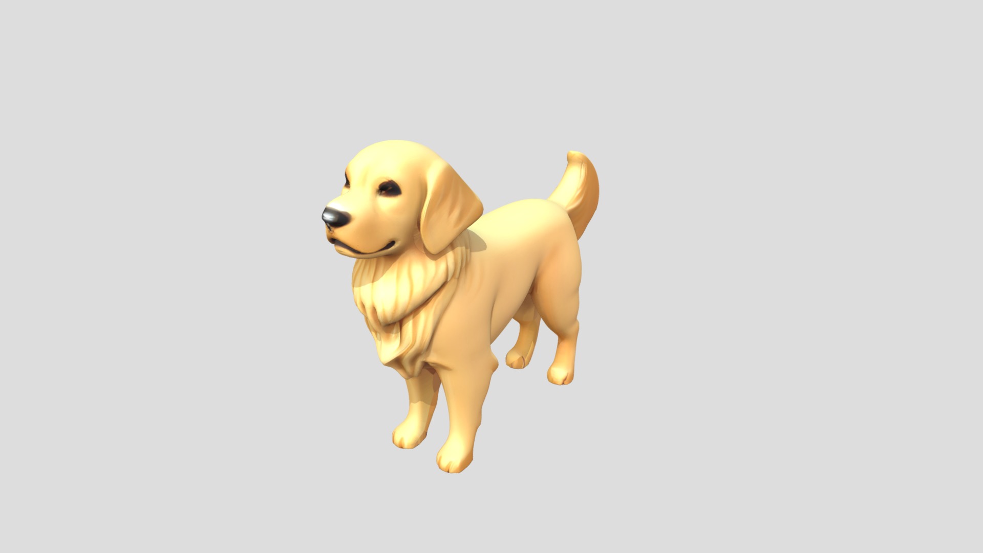 Golden Retriever Printable 3D print model_11