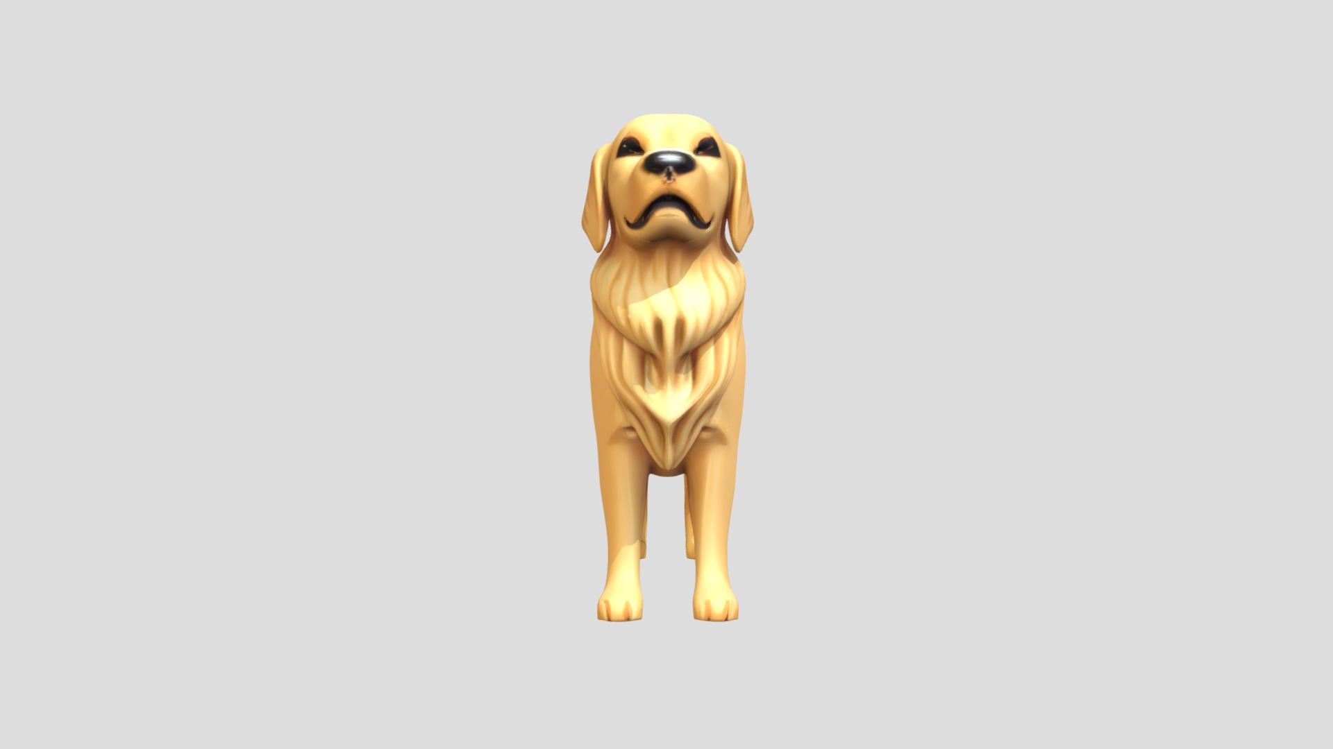 Golden Retriever Printable 3D print model_7