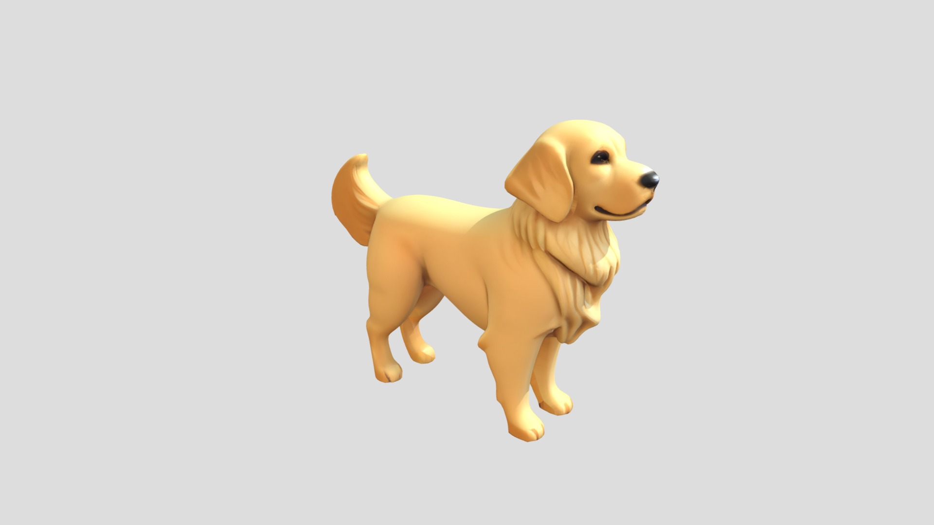 Golden Retriever Printable 3D print model_10