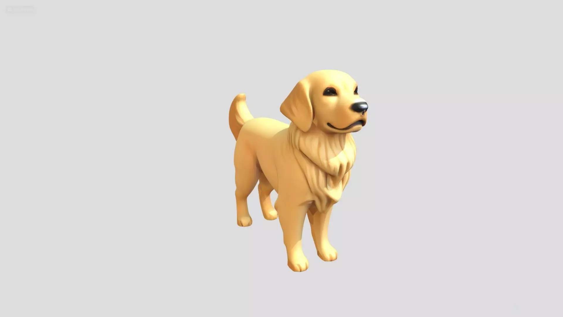 Golden Retriever Printable 3D print model_0