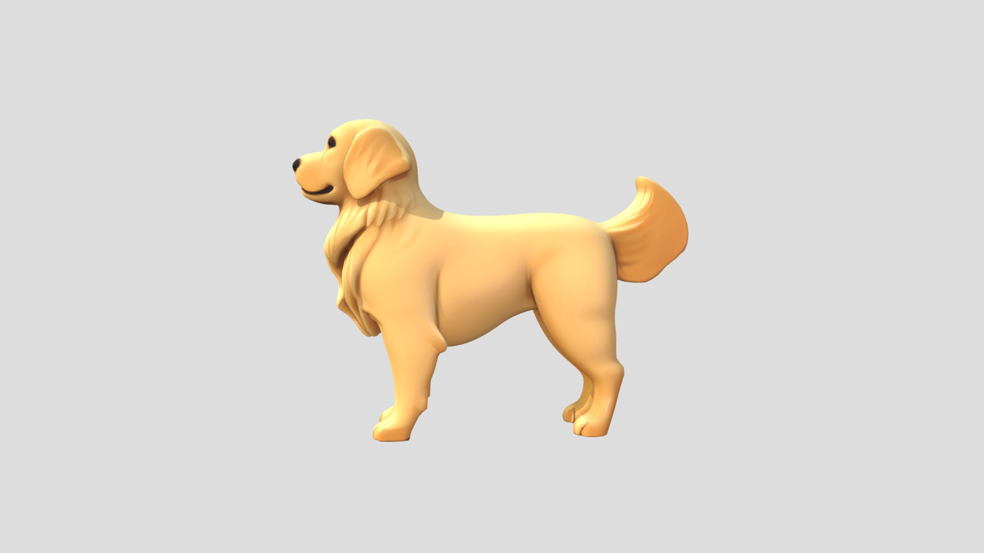 Golden Retriever Printable 3D print model_5