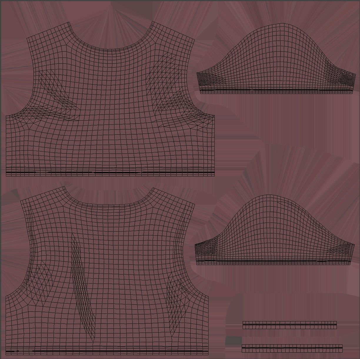 Summer Outfit 3 - Male - Female MH - UE5 Skeletons - Rigged Low-poly 3D model_14