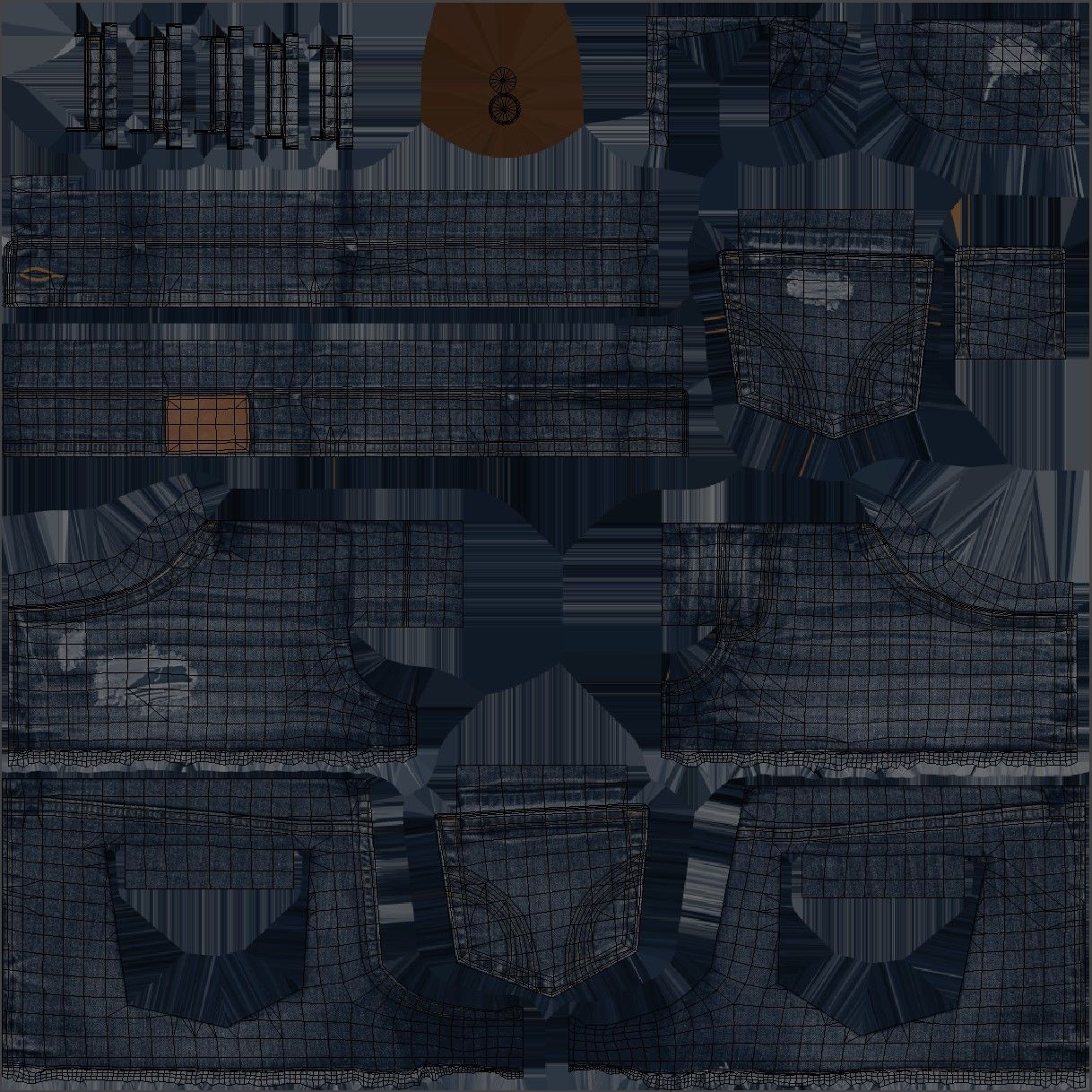 Summer Outfit 3 - Male - Female MH - UE5 Skeletons - Rigged Low-poly 3D model_15