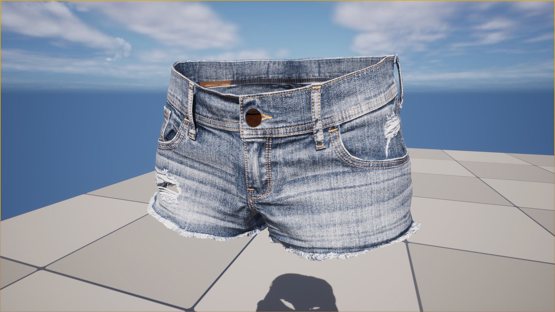 Summer Outfit 3 - Male - Female MH - UE5 Skeletons - Rigged Low-poly 3D model_21