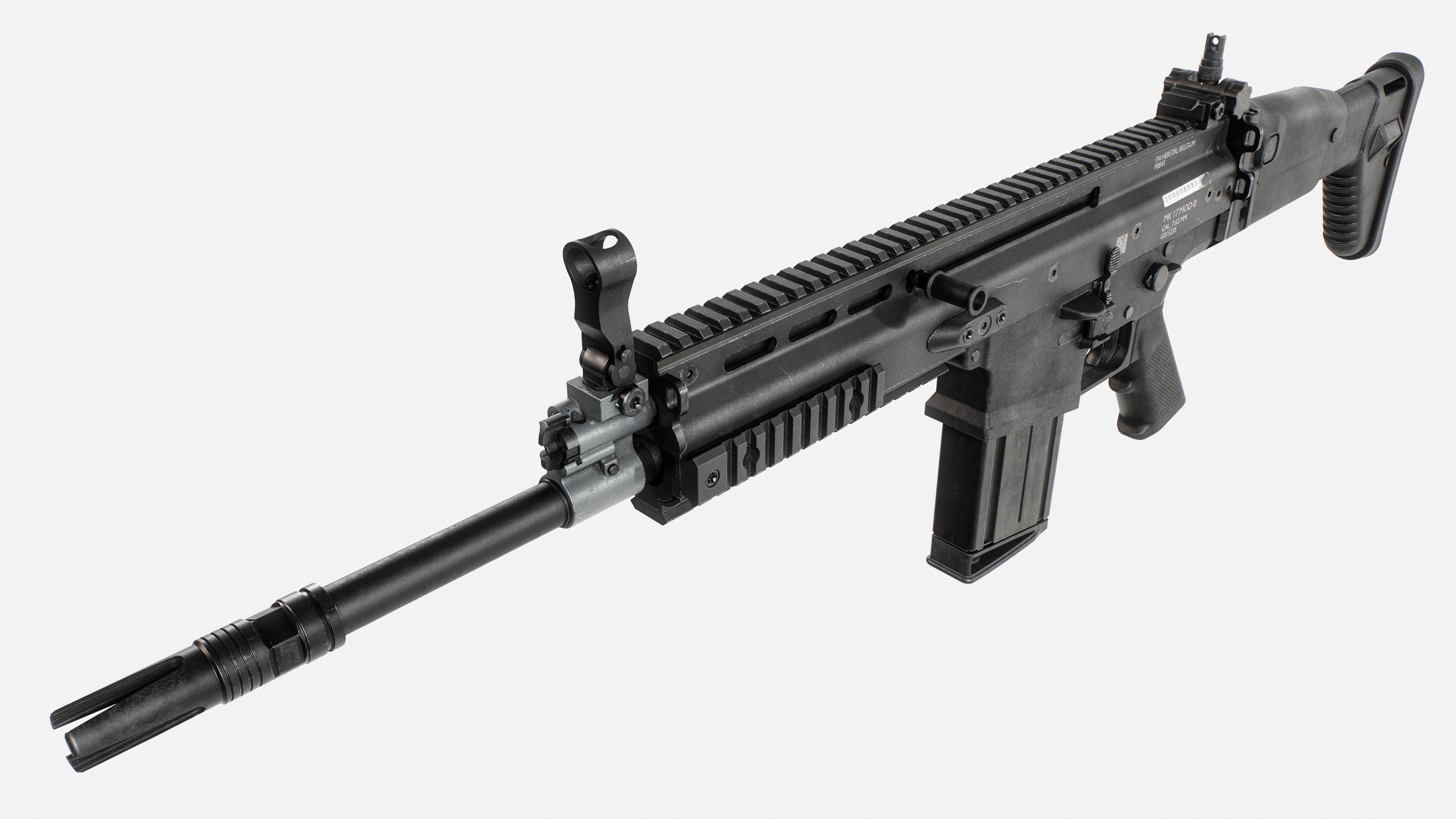 MK17 FN SCAR Heavy Low-poly 3D model_26