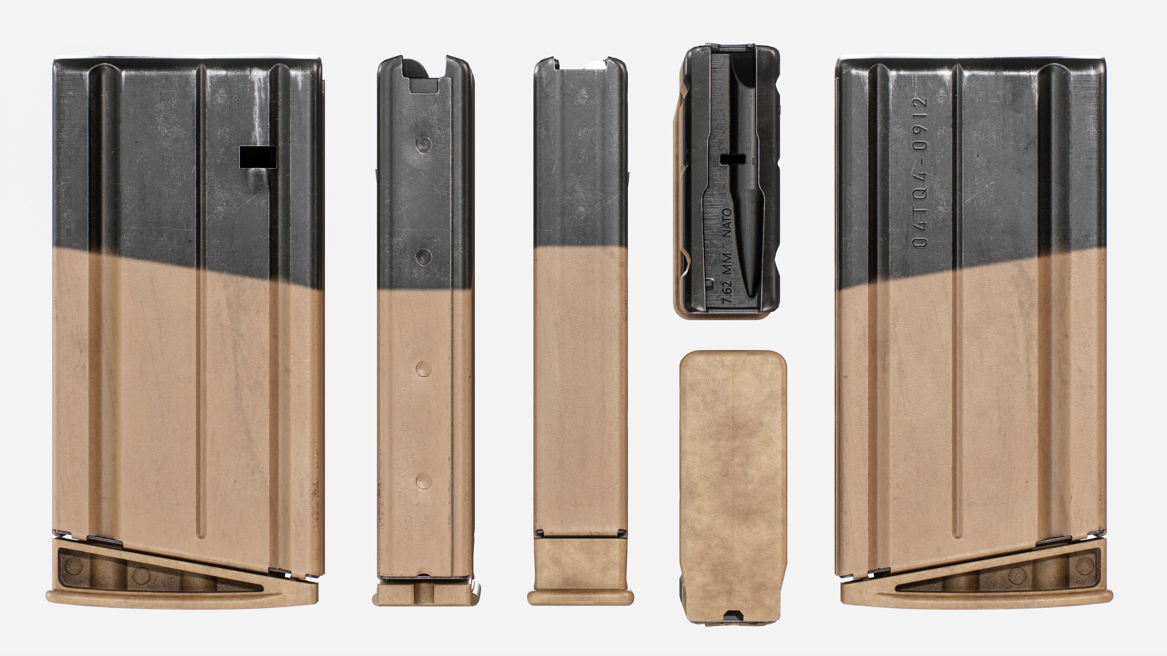 MK17 FN SCAR Heavy Low-poly 3D model_36