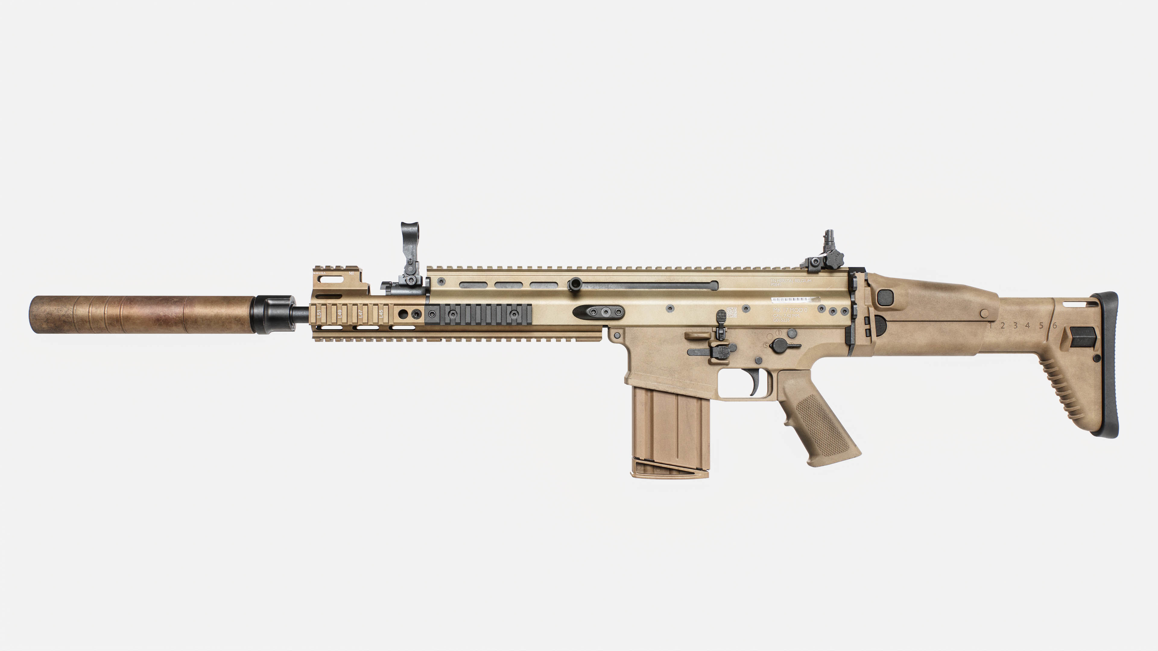MK17 FN SCAR Heavy Low-poly 3D model_5