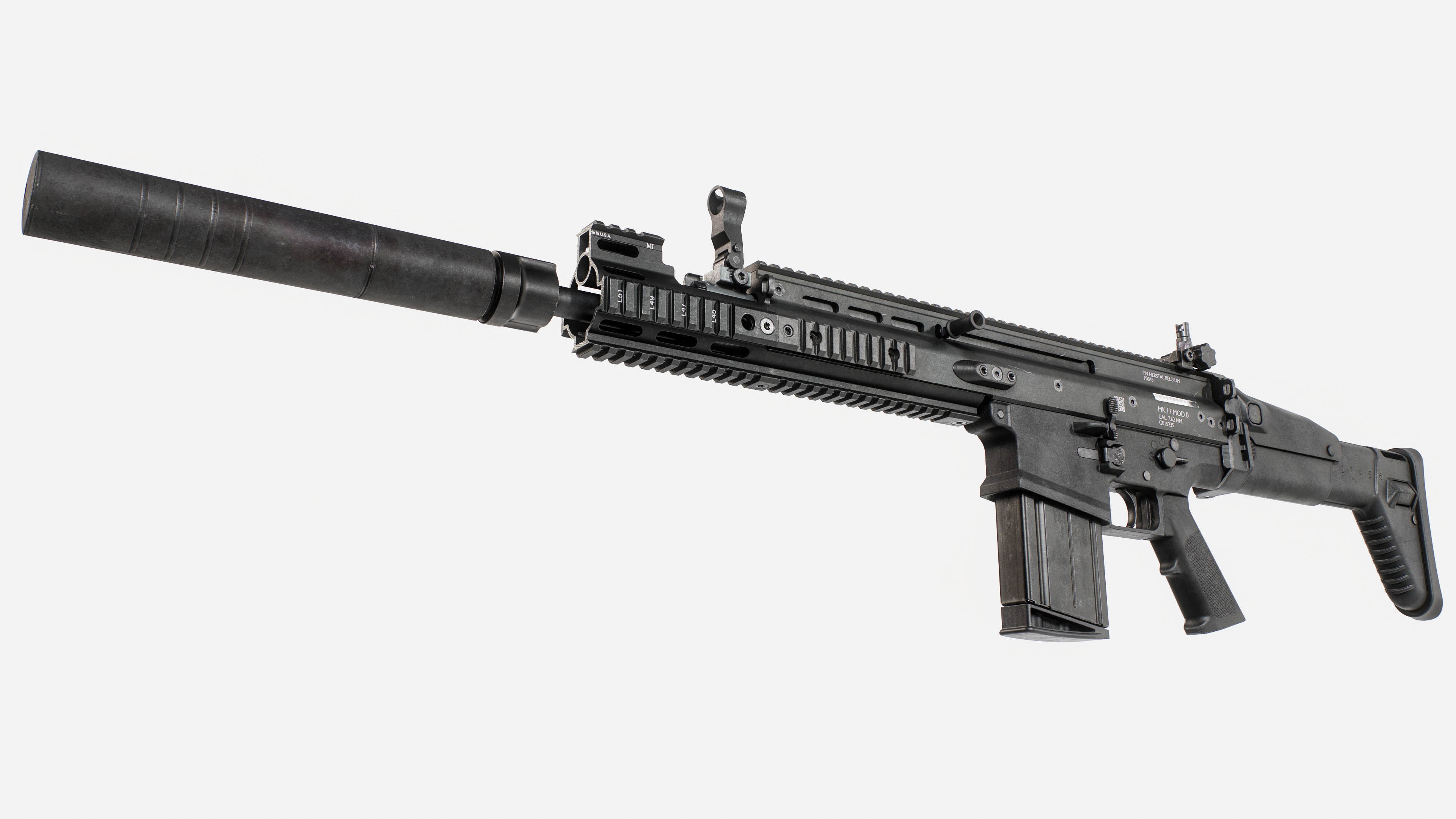 MK17 FN SCAR Heavy Low-poly 3D model_6