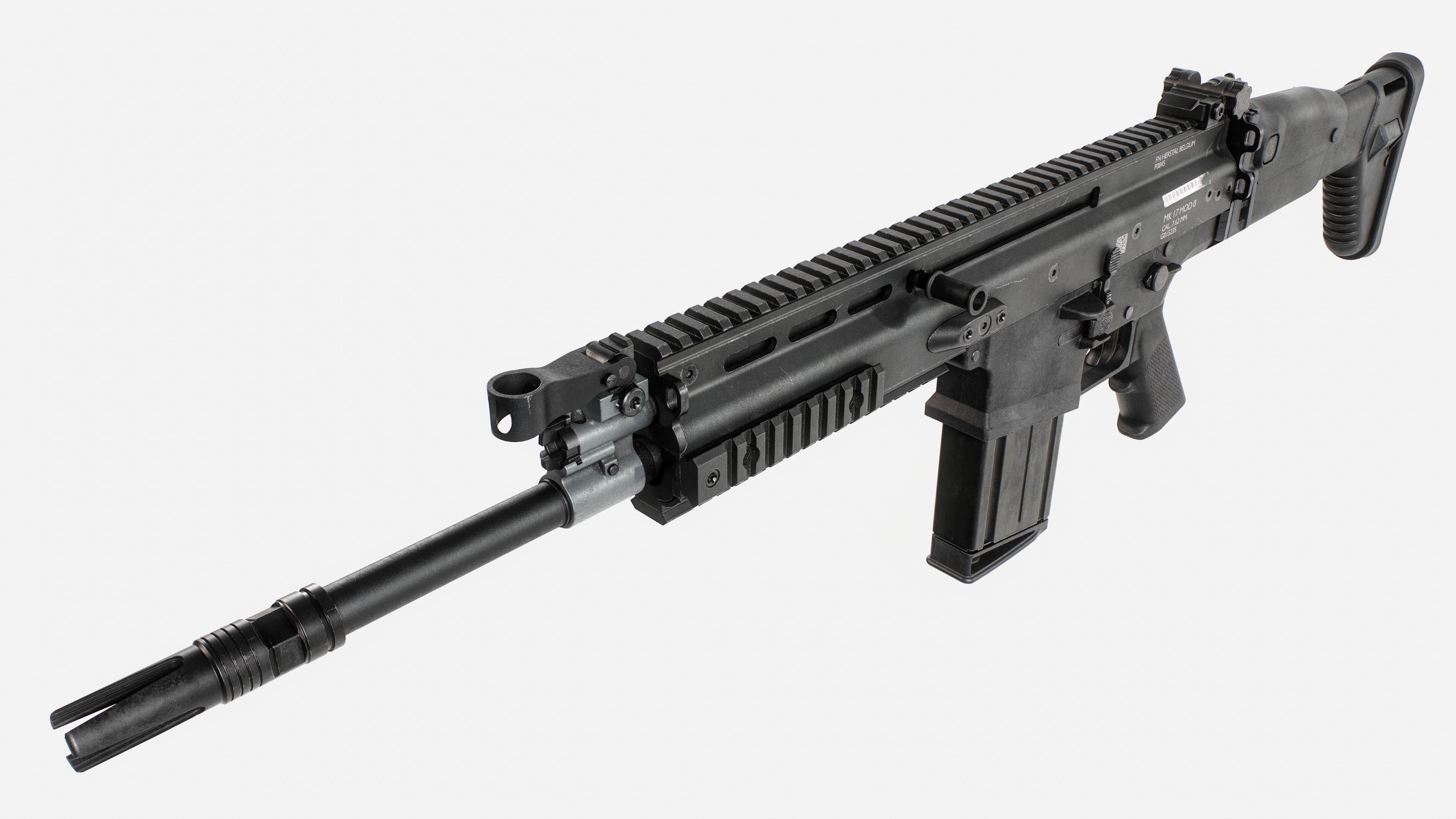 MK17 FN SCAR Heavy Low-poly 3D model_27