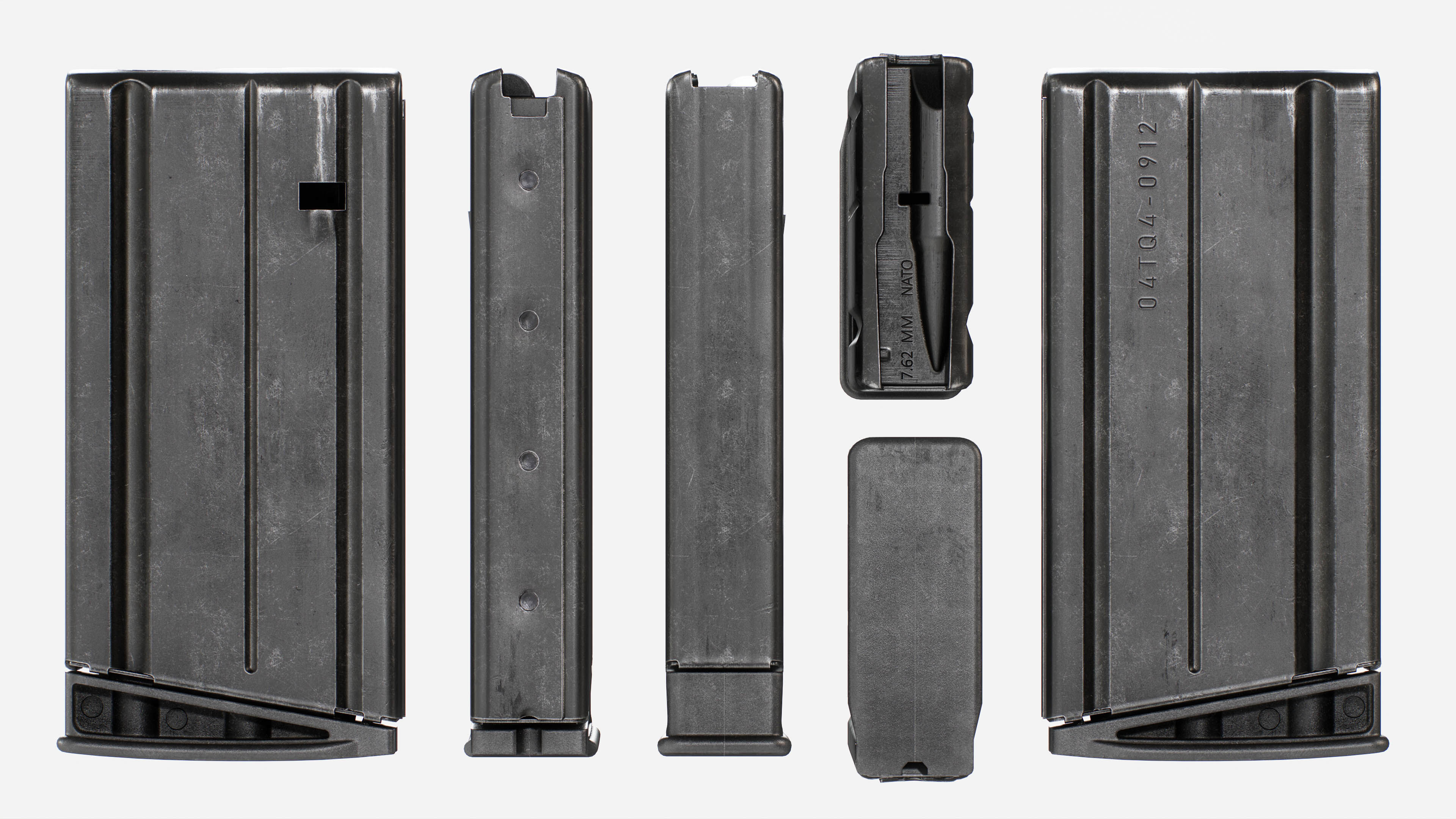 MK17 FN SCAR Heavy Low-poly 3D model_35