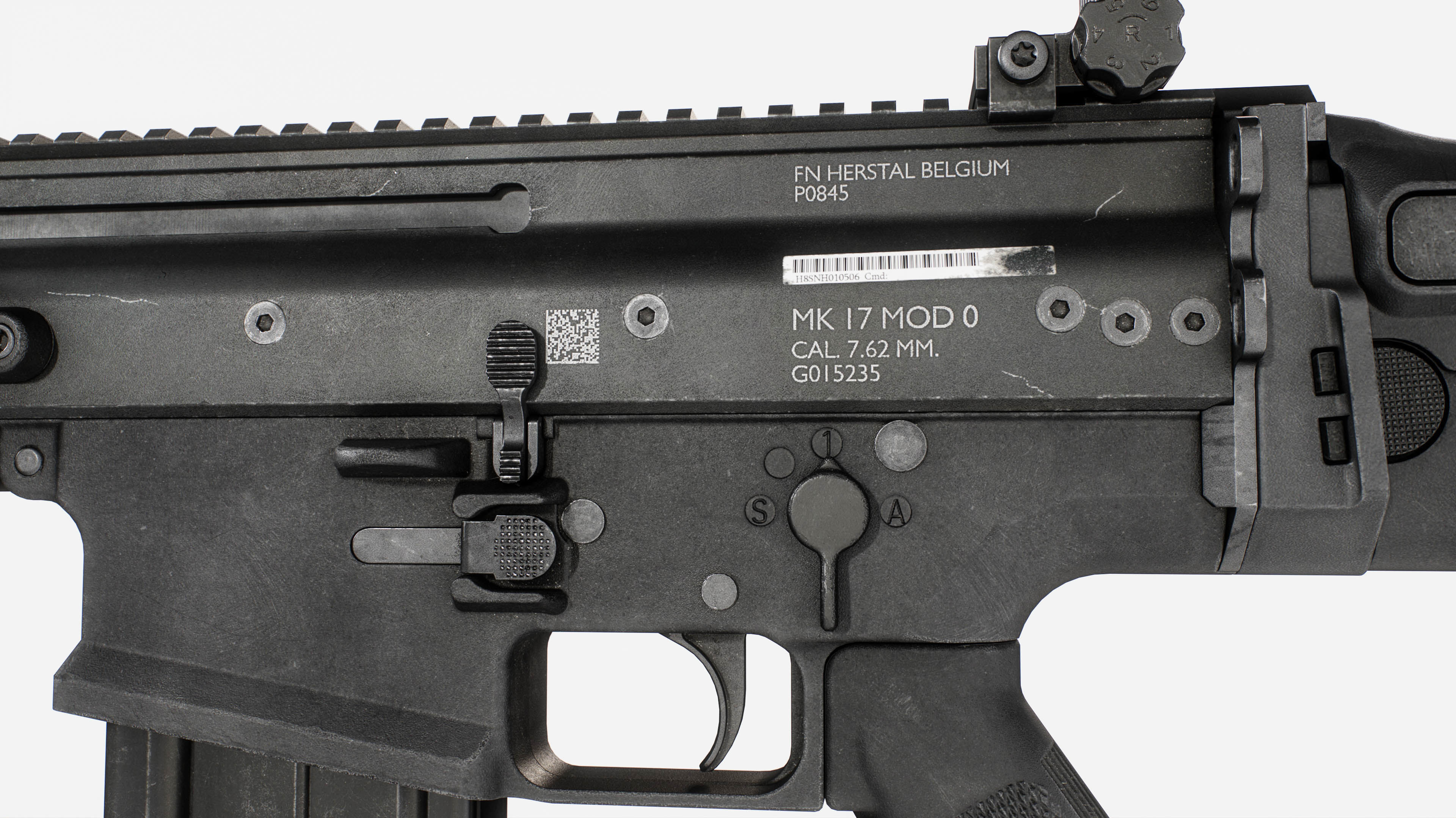 MK17 FN SCAR Heavy Low-poly 3D model_24