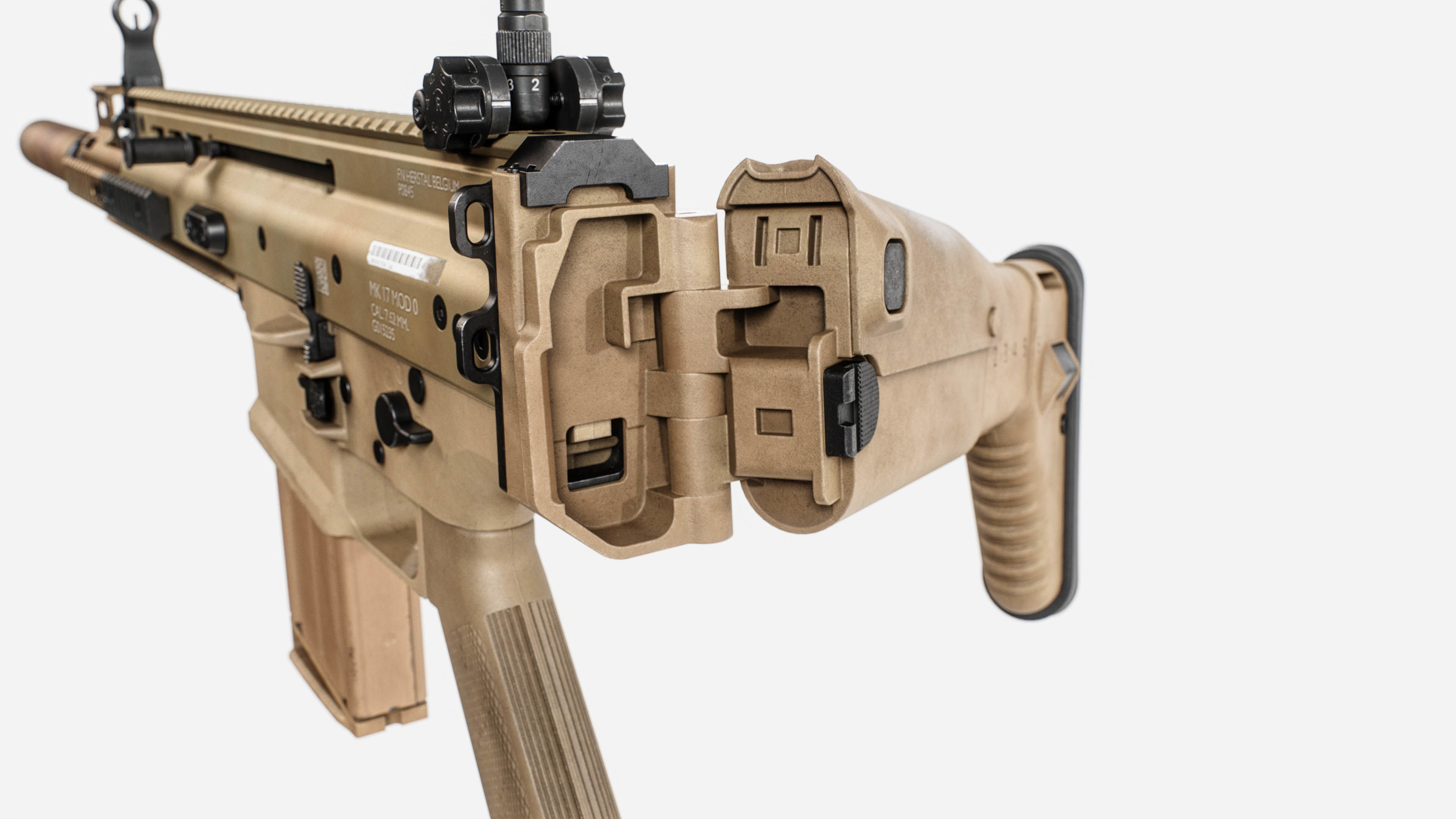 MK17 FN SCAR Heavy Low-poly 3D model_16
