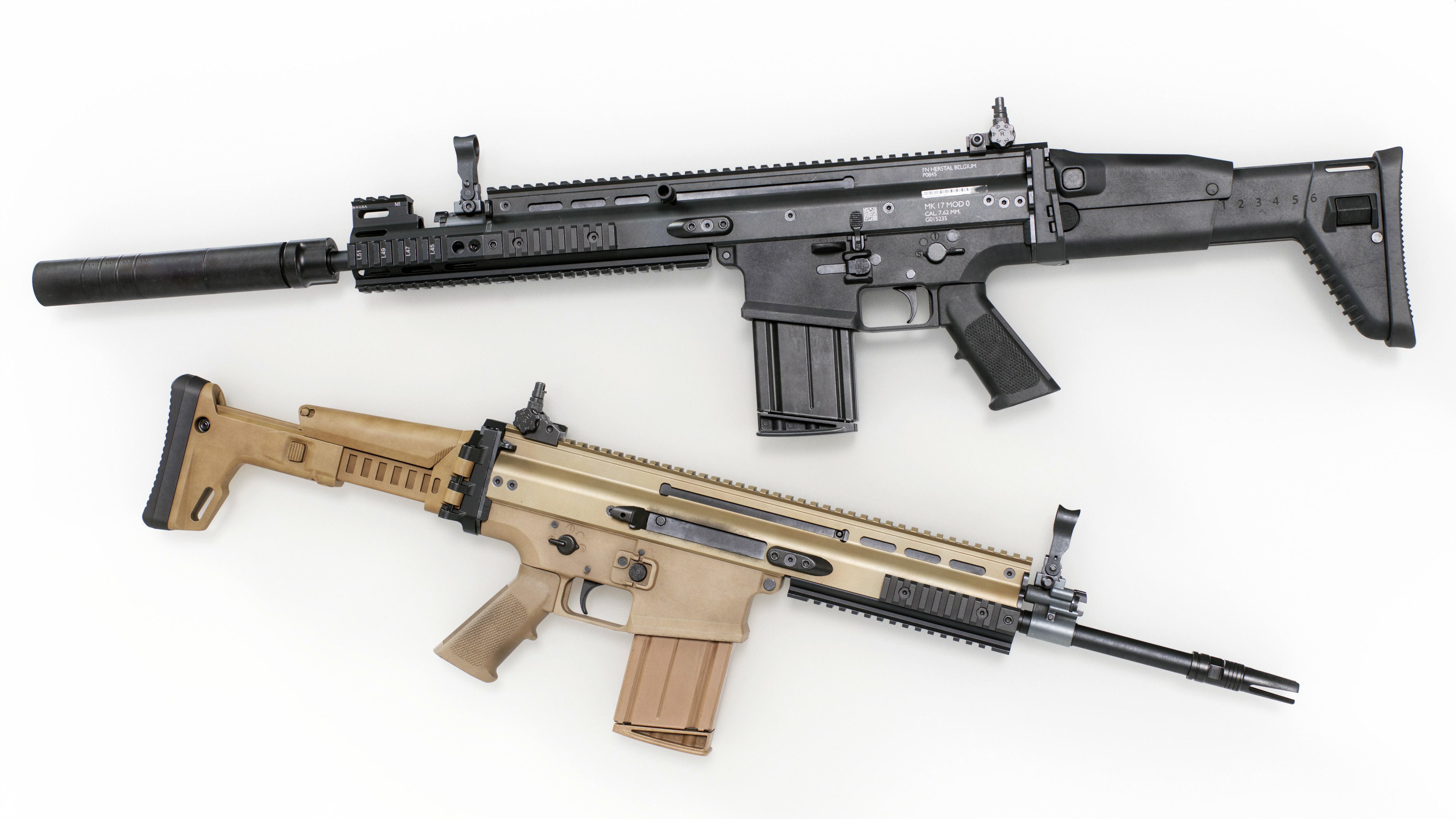 MK17 FN SCAR Heavy Low-poly 3D model_0