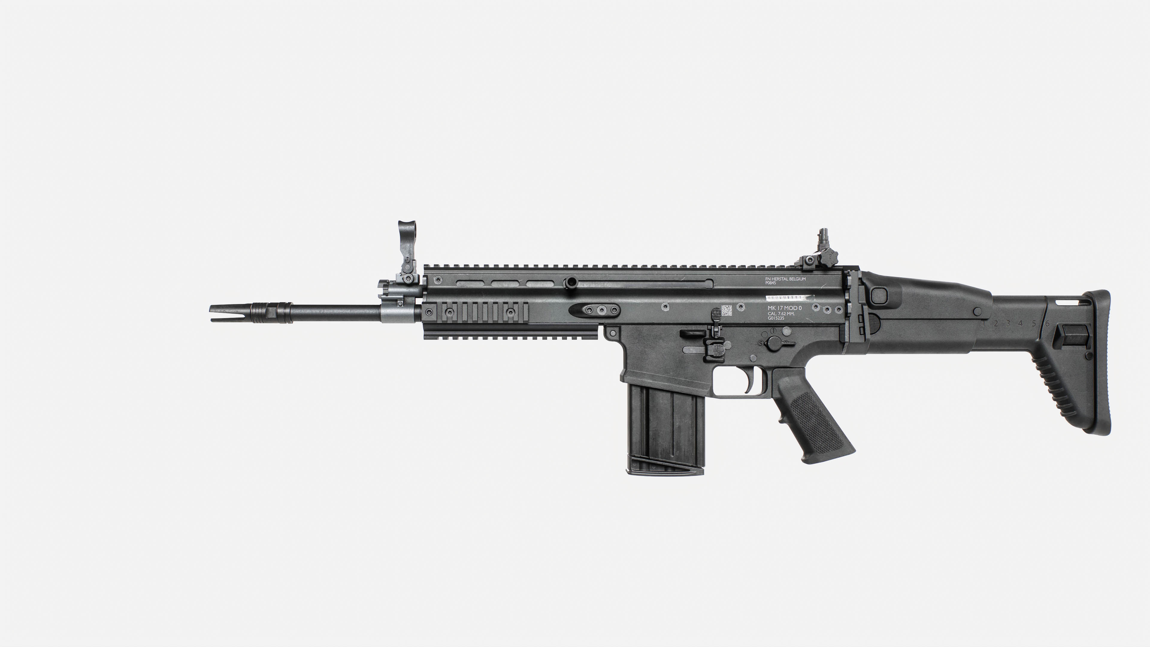 MK17 FN SCAR Heavy Low-poly 3D model_2