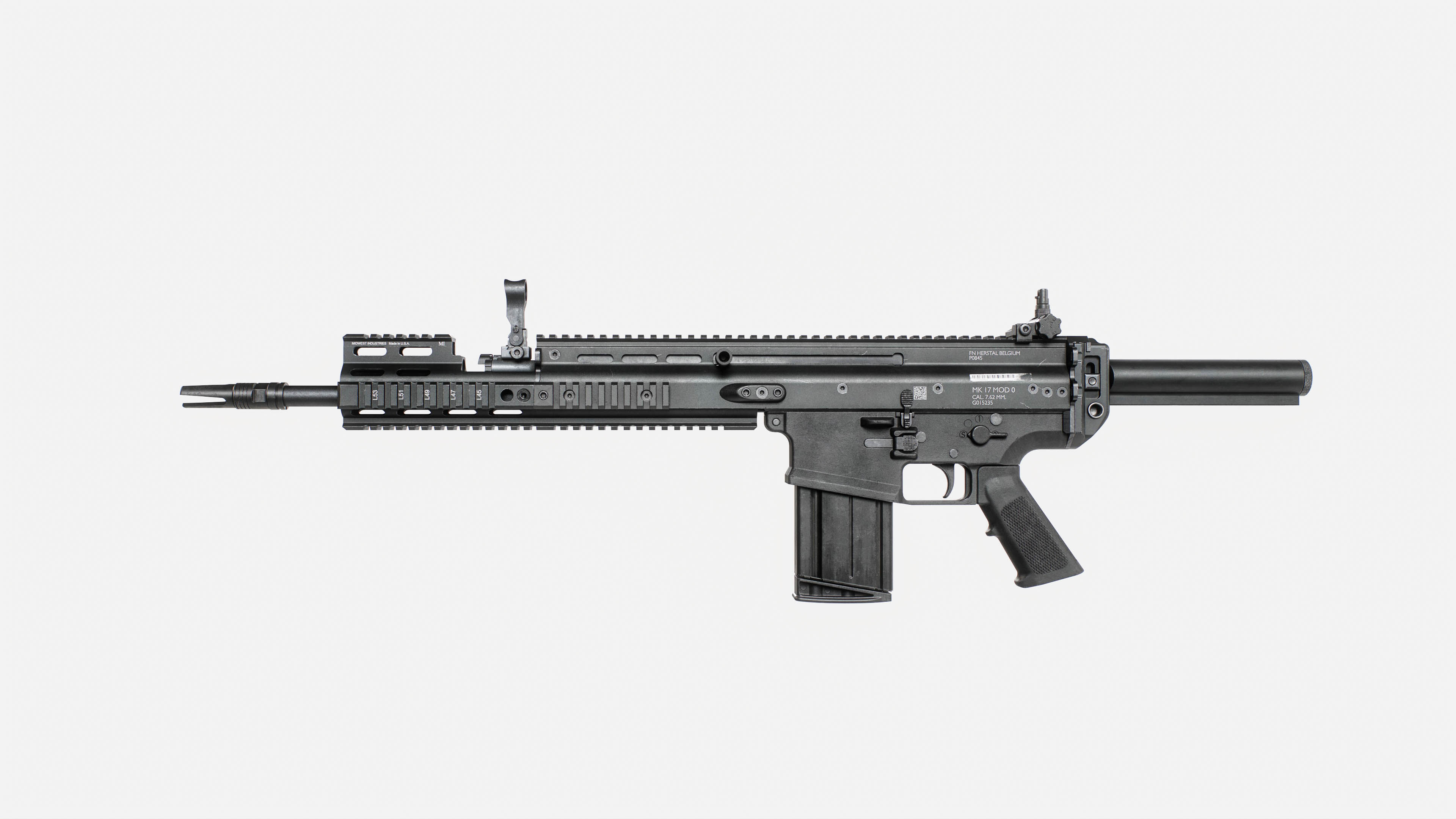 MK17 FN SCAR Heavy Low-poly 3D model_4