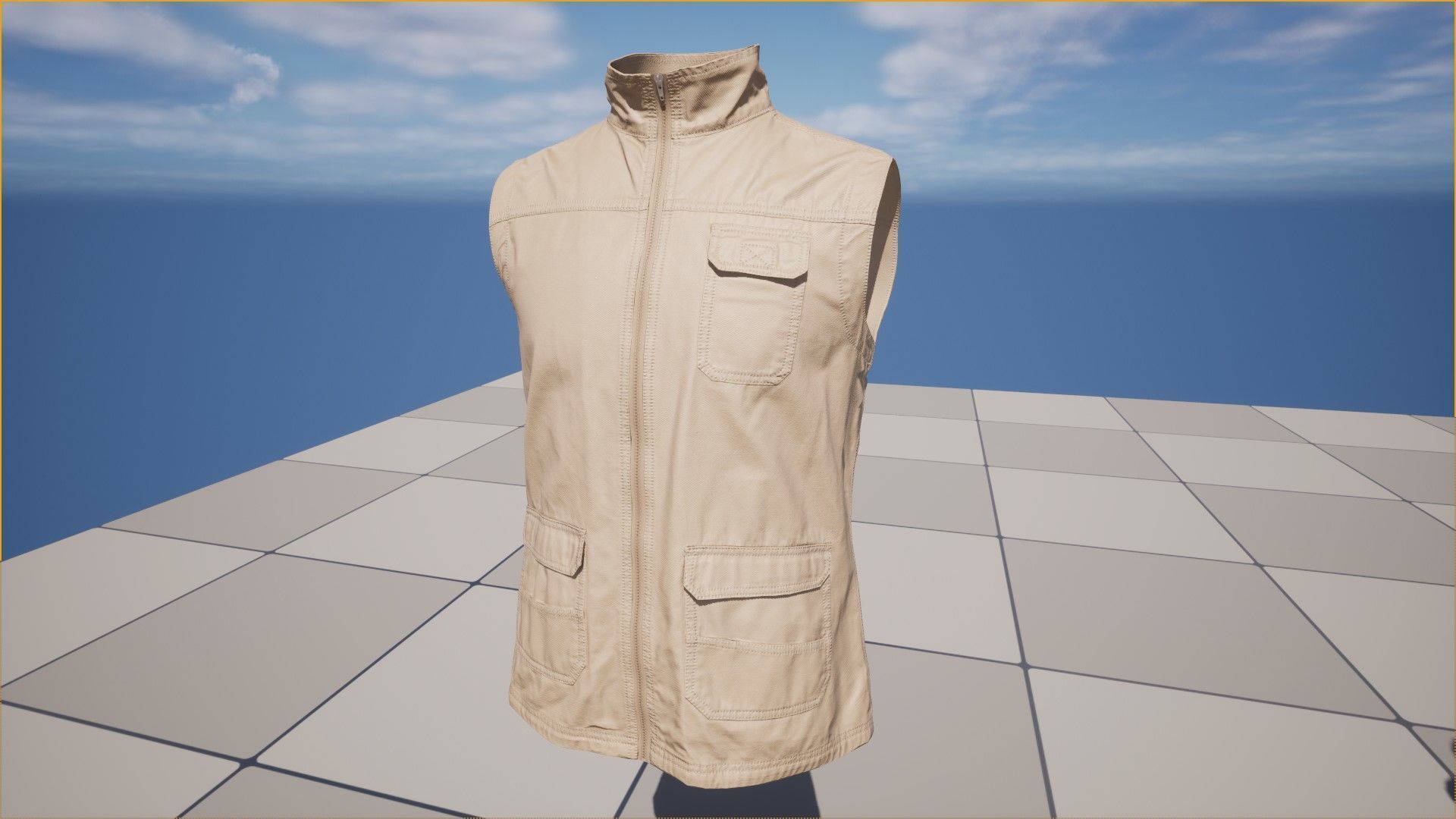 Summer Outfit 2 - Male - Female MH - UE5 Skeletons - Rigged Low-poly 3D model_23