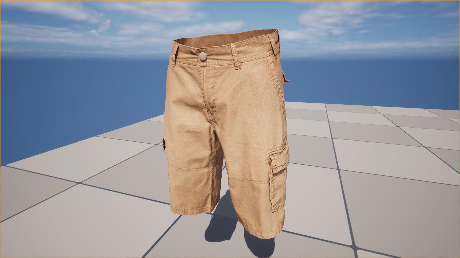 Summer Outfit 2 - Male - Female MH - UE5 Skeletons - Rigged Low-poly 3D model_21