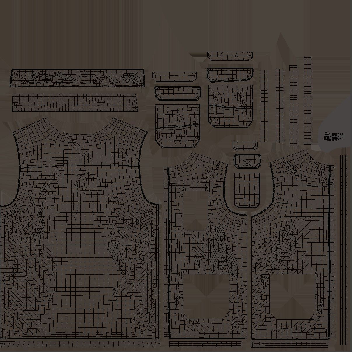 Summer Outfit 2 - Male - Female MH - UE5 Skeletons - Rigged Low-poly 3D model_14