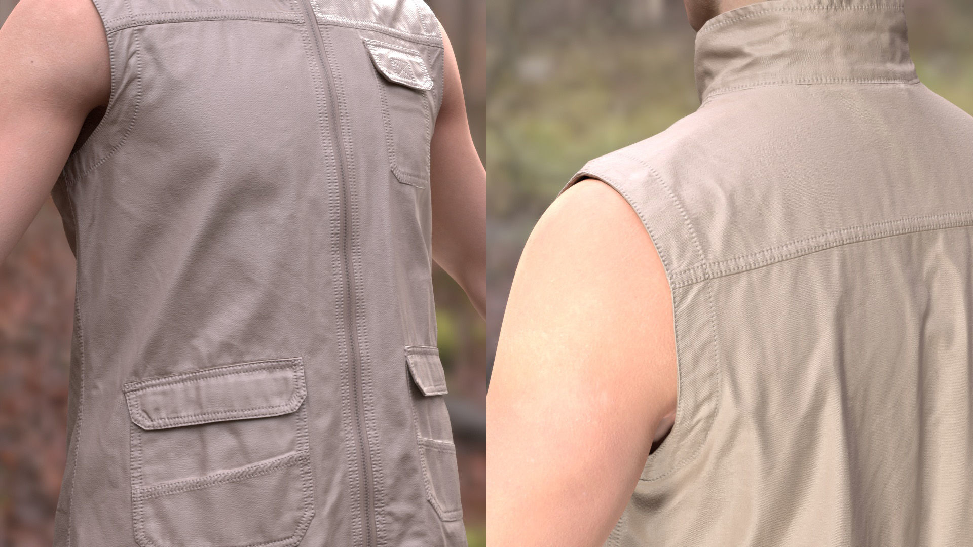 Summer Outfit 2 - Male - Female MH - UE5 Skeletons - Rigged Low-poly 3D model_8