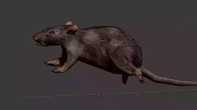 Low poly rat
