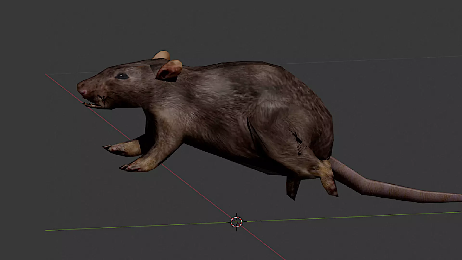 Low poly rat Low-poly 3D model_0