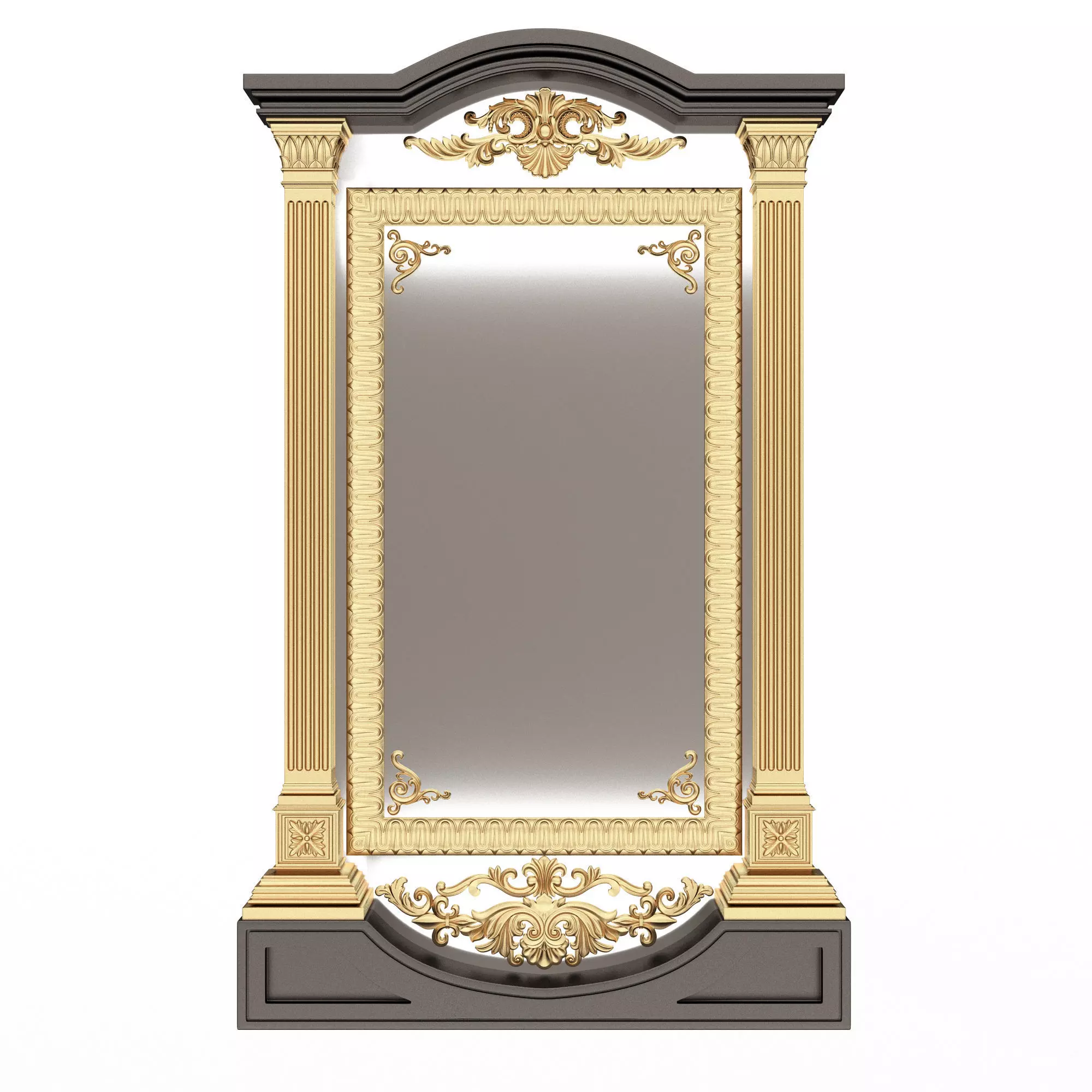 Carved Classic Mirror 05 Low-poly 3D model