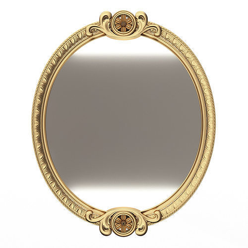Carved Classic Mirror 08 Low-poly 3D model