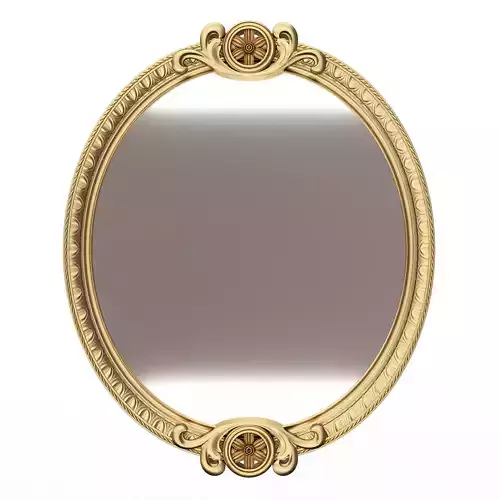 Carved Classic Mirror 08 Low-poly 3D model