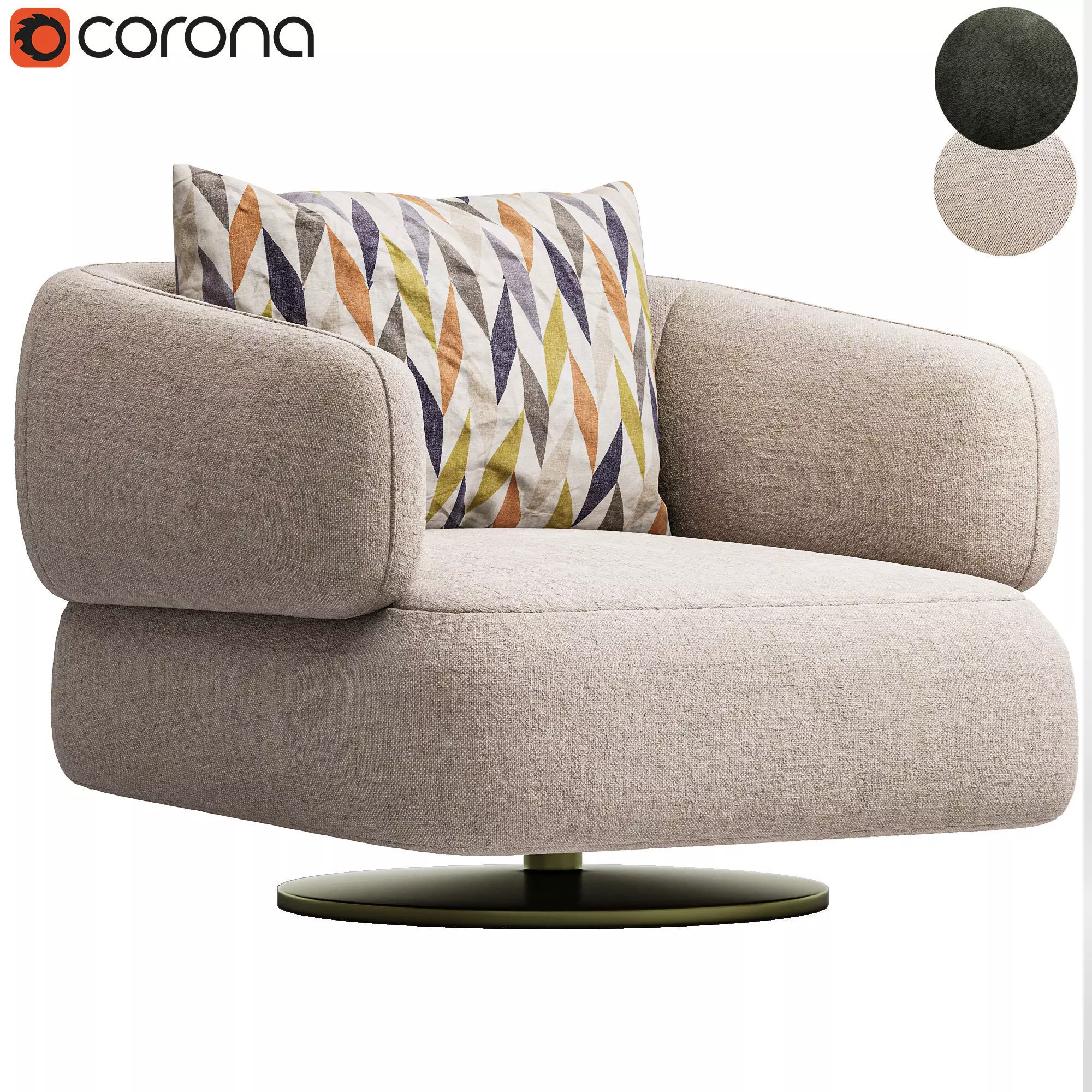 Zeppelin Armchair 3D model_0