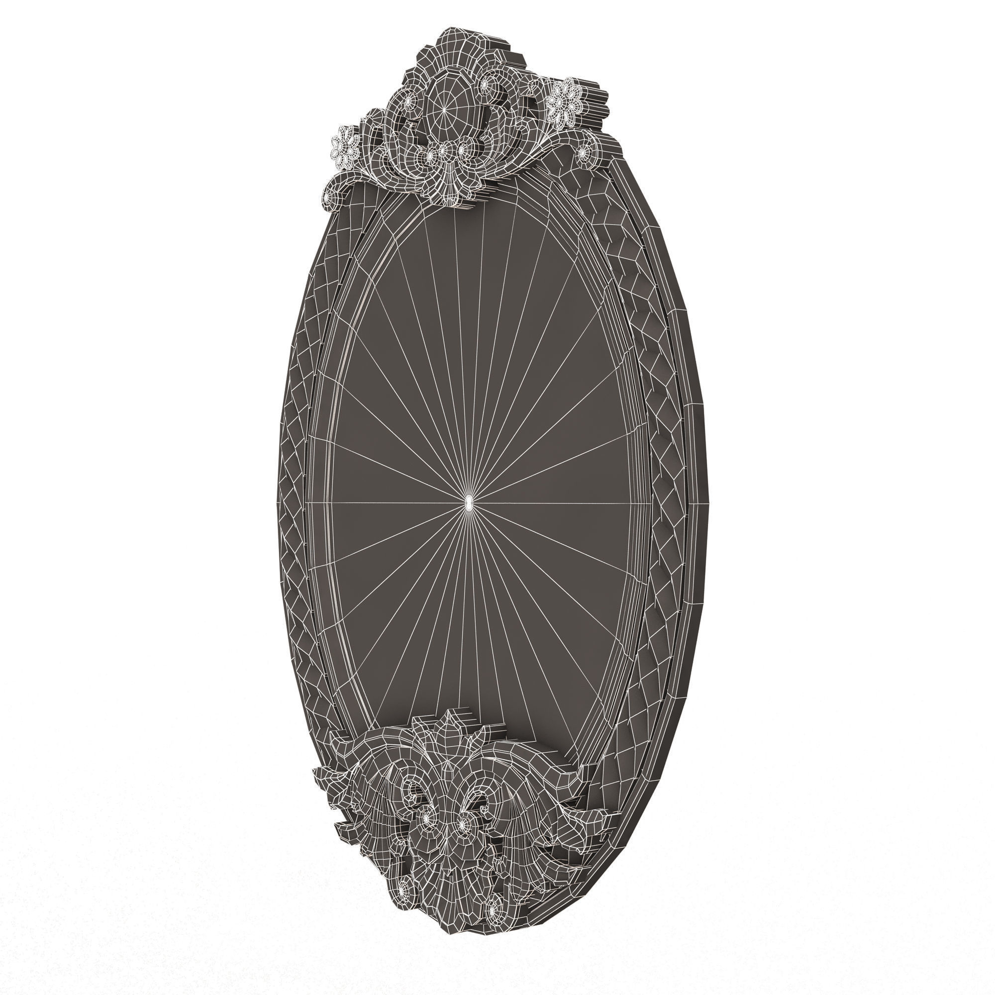 Carved Classic Mirror 011 Low-poly 3D model_17