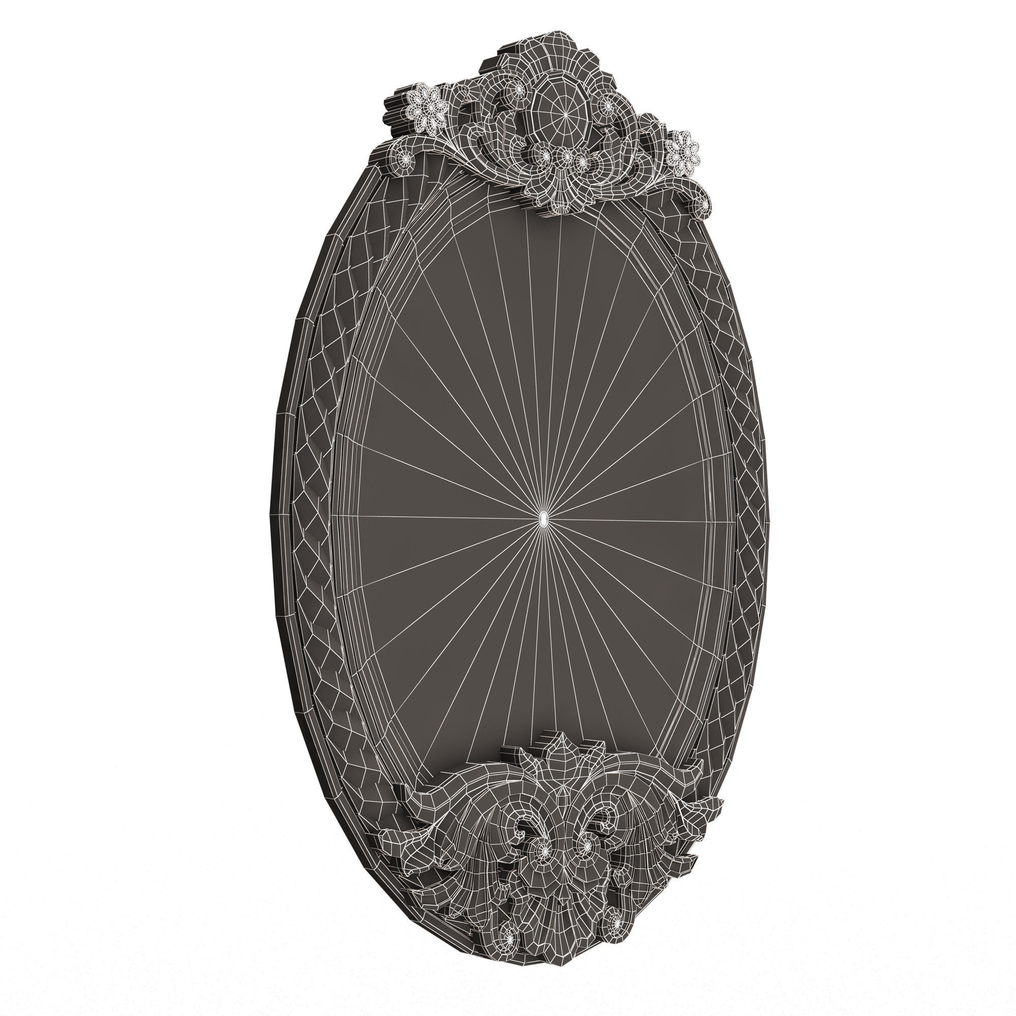 Carved Classic Mirror 011 Low-poly 3D model_7