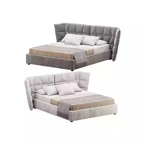 Bed Grey Husk 3D model
