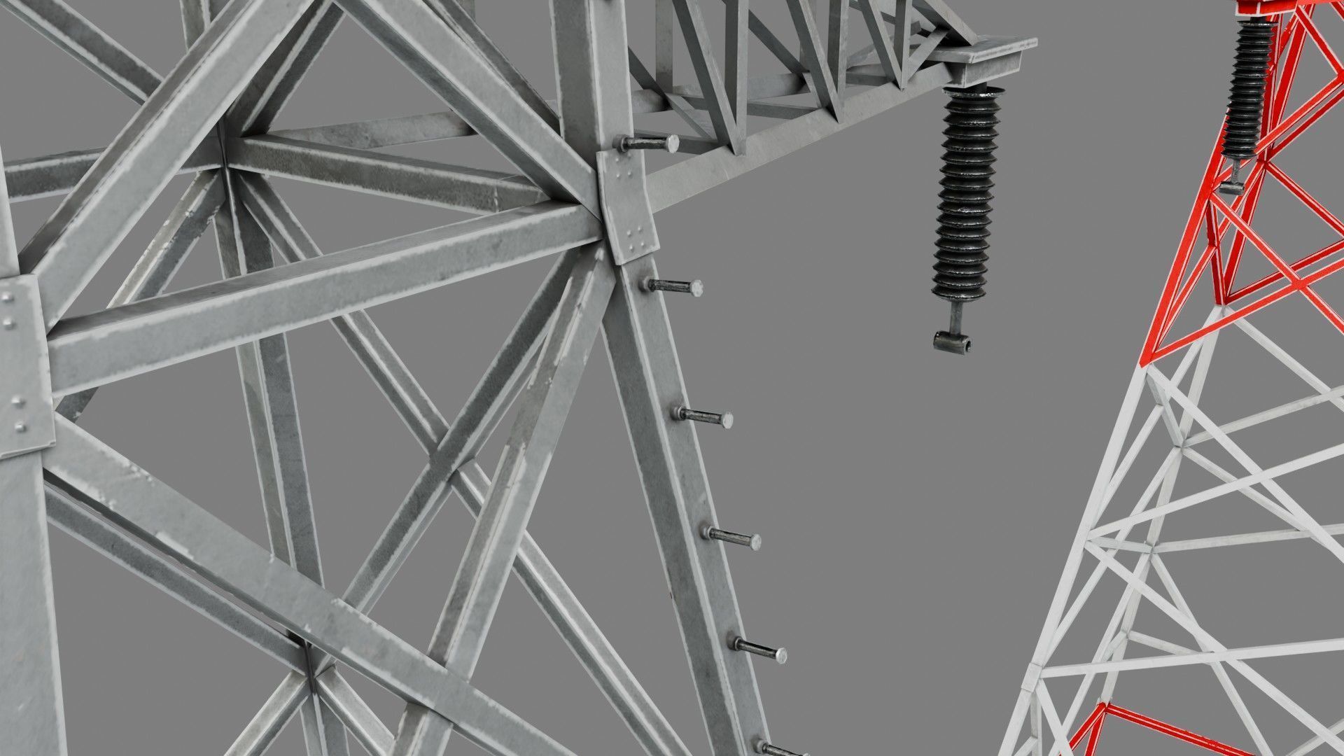 Overhead Powerline Pack Low-poly 3D model_12