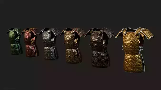 Fantasy Ancient Lamellar Scale Vest Bundle