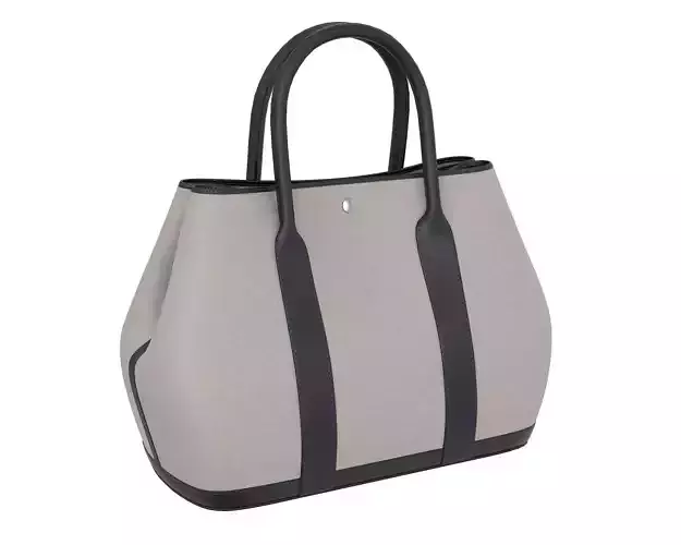 Hermes Garden Party Bag Black Biege Low-poly 3D model