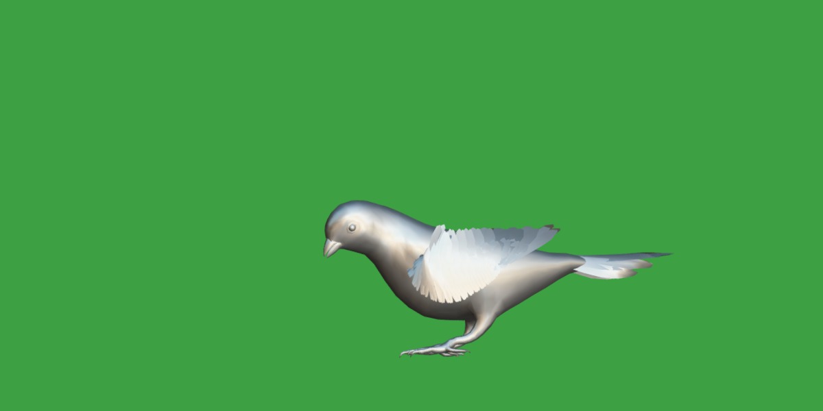 Canary Bird Low-poly 3D model_21
