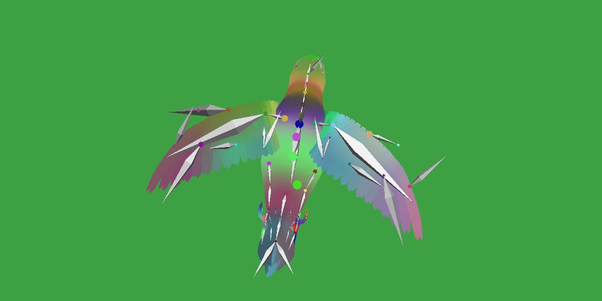 Canary Bird Low-poly 3D model_40