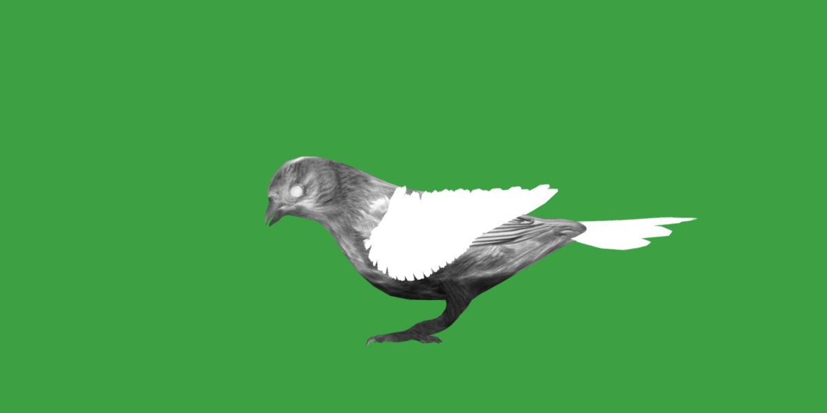 Canary Bird Low-poly 3D model_15