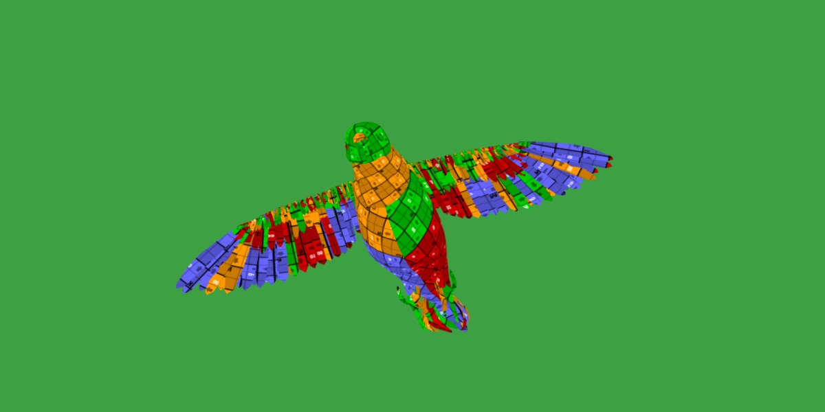 Canary Bird Low-poly 3D model_29