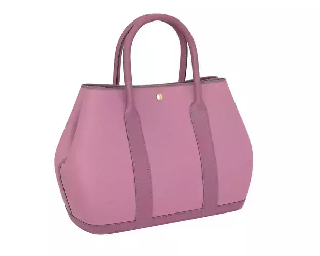 Hermes Garden Party Bag Pink Low-poly 3D model