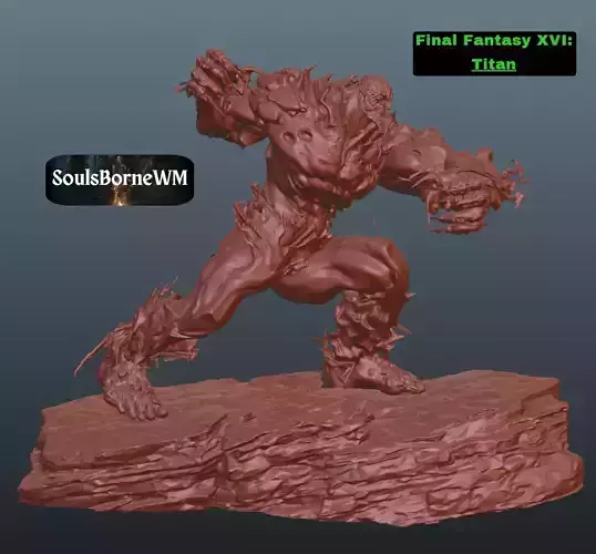 Final Fantasy XVI Titan 3D print model