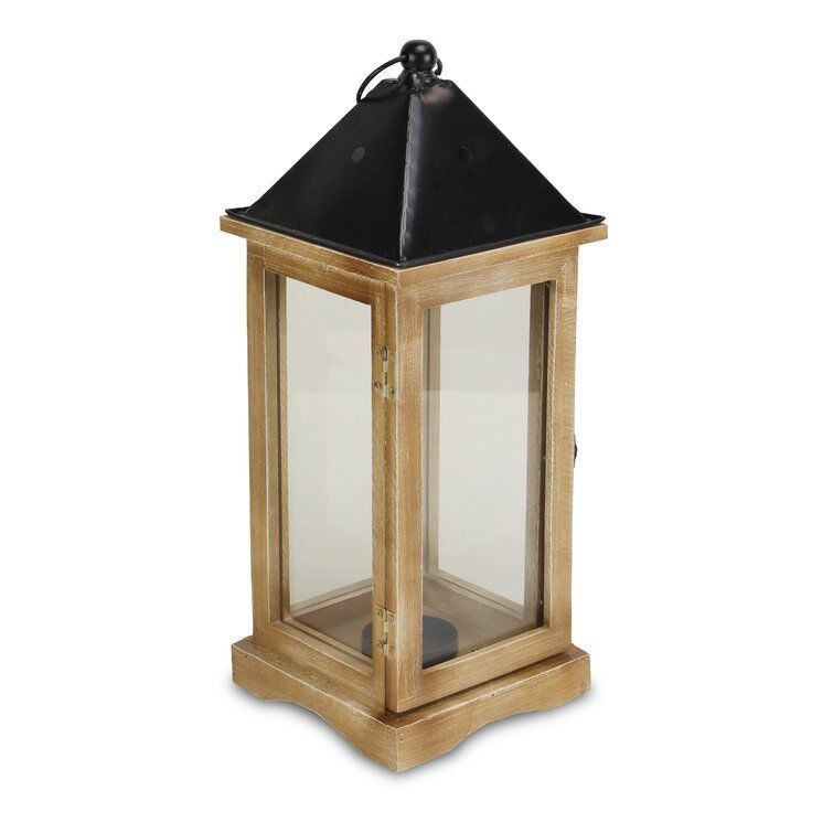 Tall Glass and Metal Lantern 3D model_1