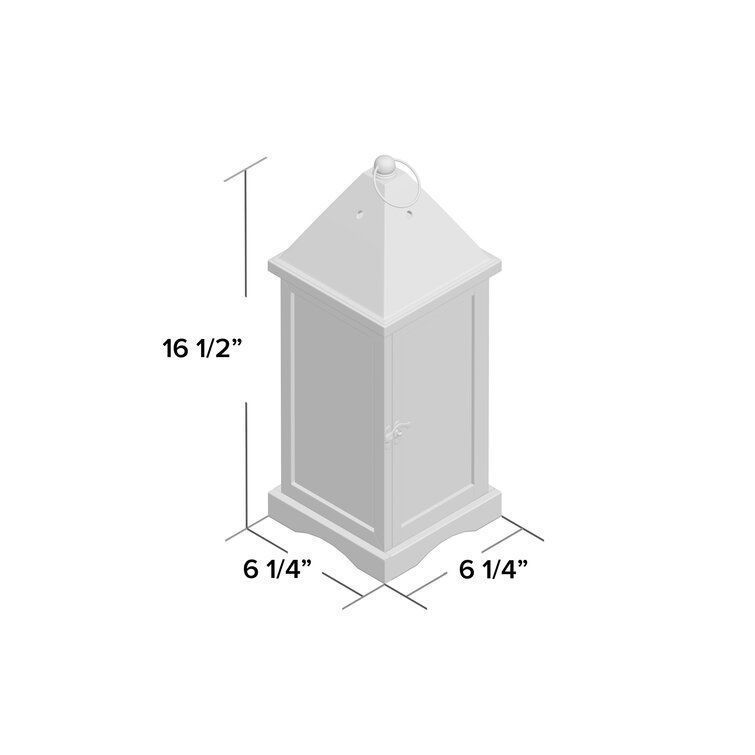 Tall Glass and Metal Lantern 3D model_2