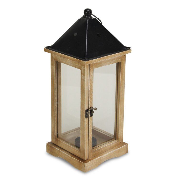 Tall Glass and Metal Lantern 3D model_4