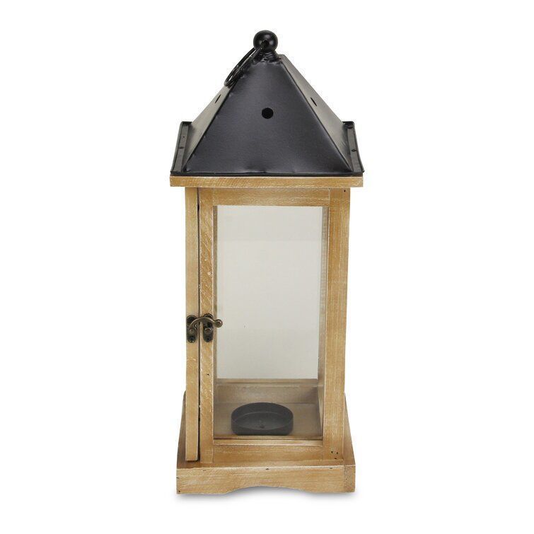 Tall Glass and Metal Lantern 3D model_3