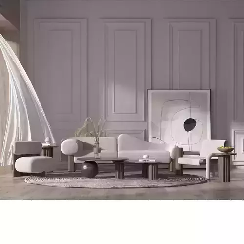 Modern Living Room - Luxury 3D Interior Design