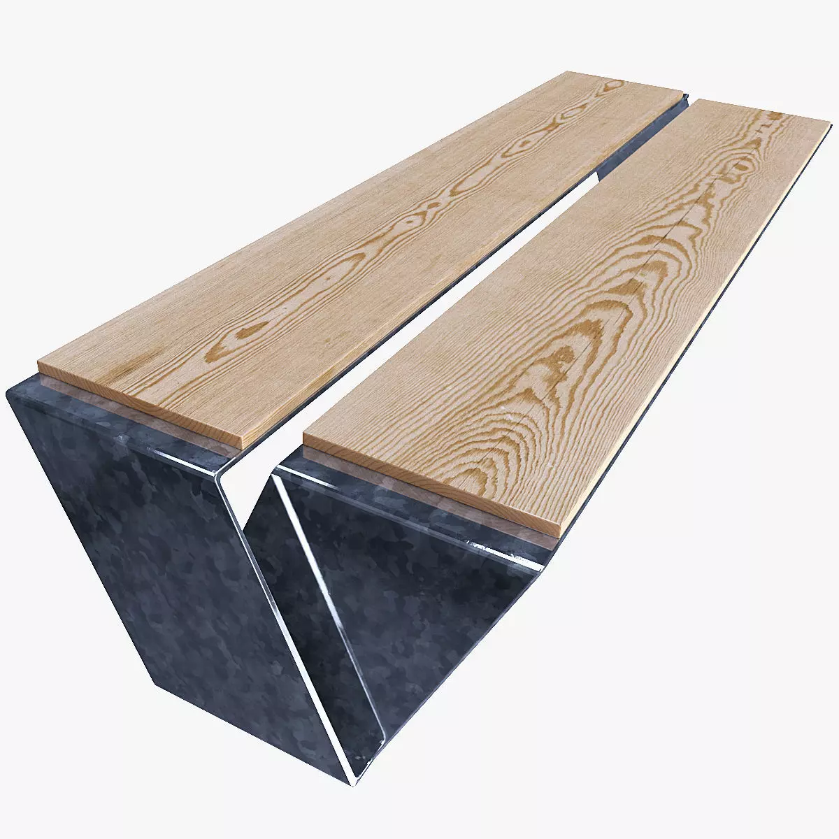 Modern bench Low-poly 3D model