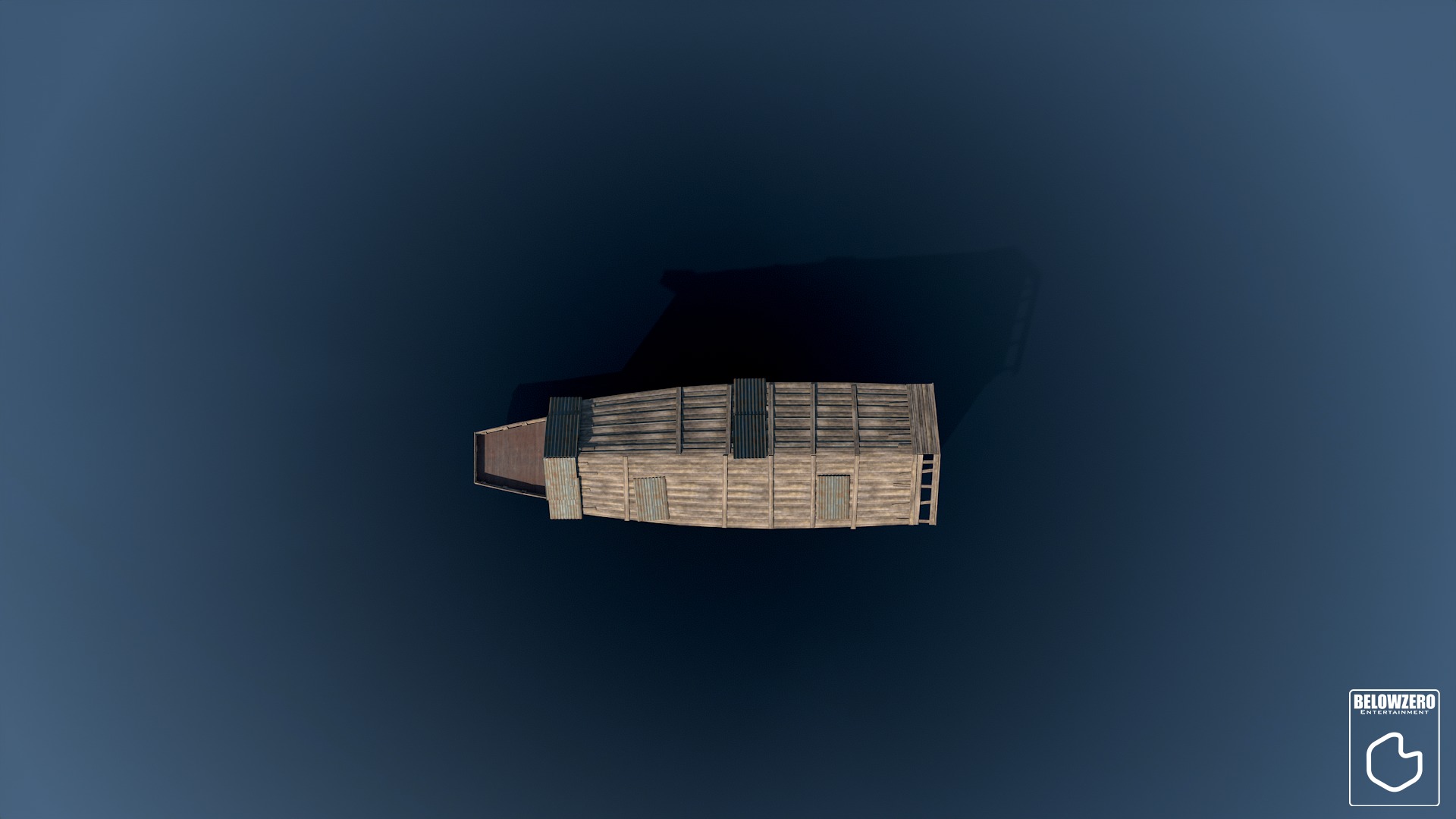 HouseBoat Low-poly 3D model_1
